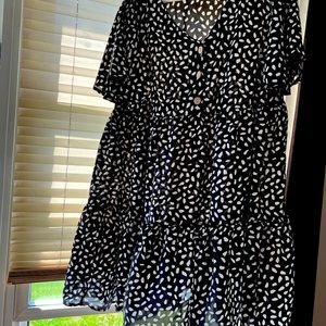 SHEIN Flutter Sleeve Babydoll Dress-L